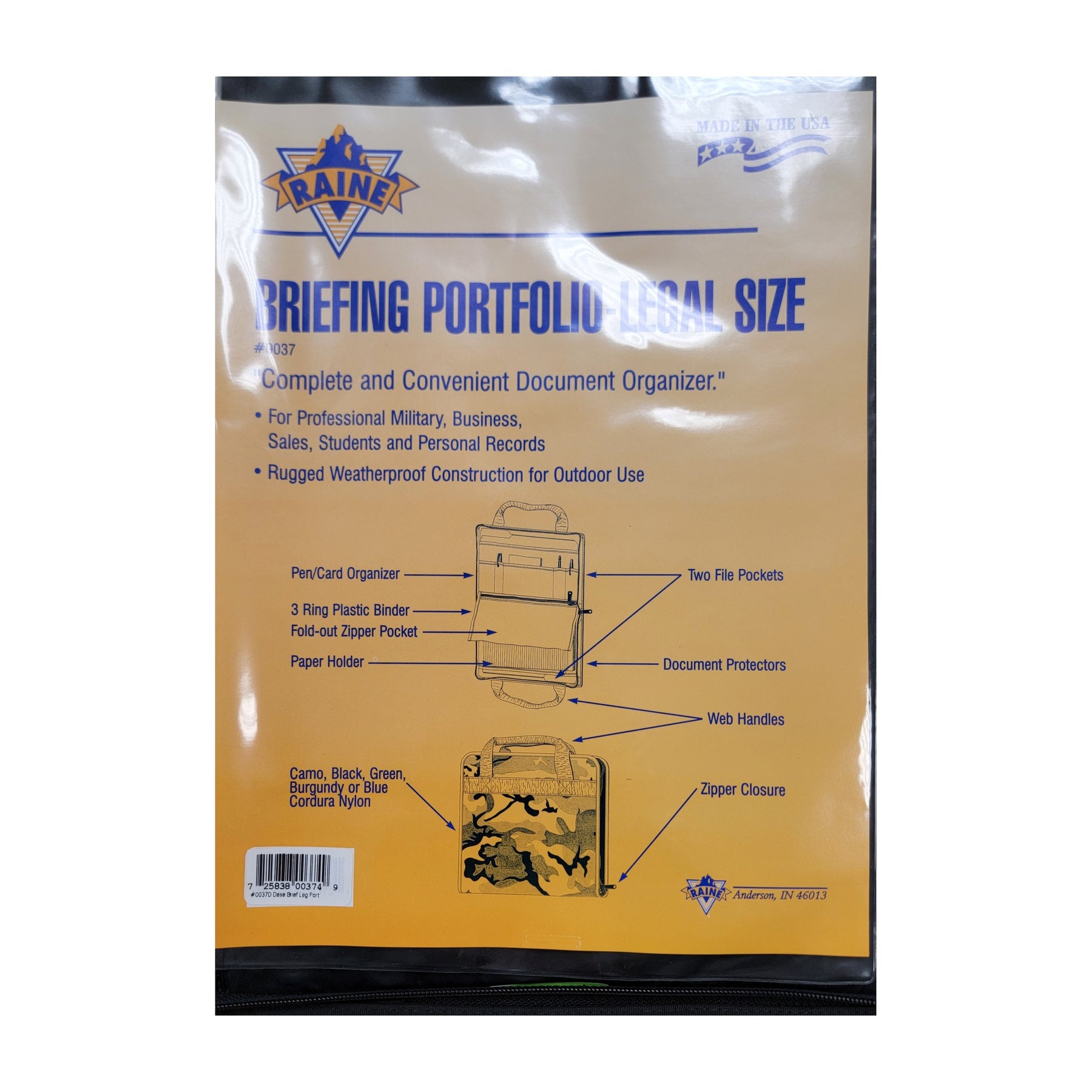 0037 Military Briefing Portfolio Camouflage