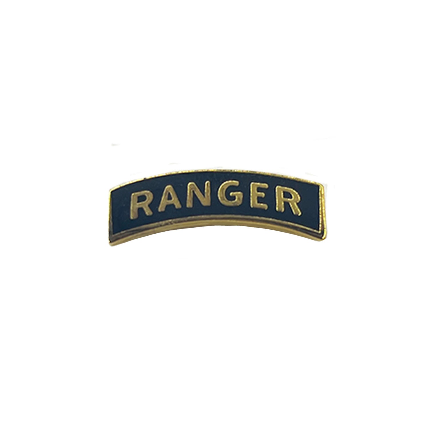 black and gold army ranger pin