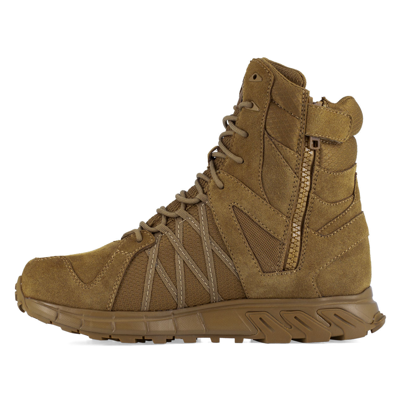 Reebok RB3462 Trailgrip Tactical OCP Coyote Boots with Side Zipper