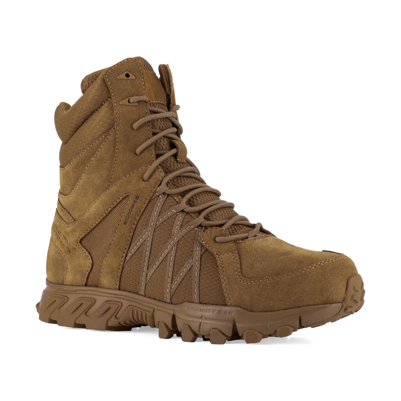 Reebok RB3462 Trailgrip Tactical OCP Coyote Boots with Side Zipper