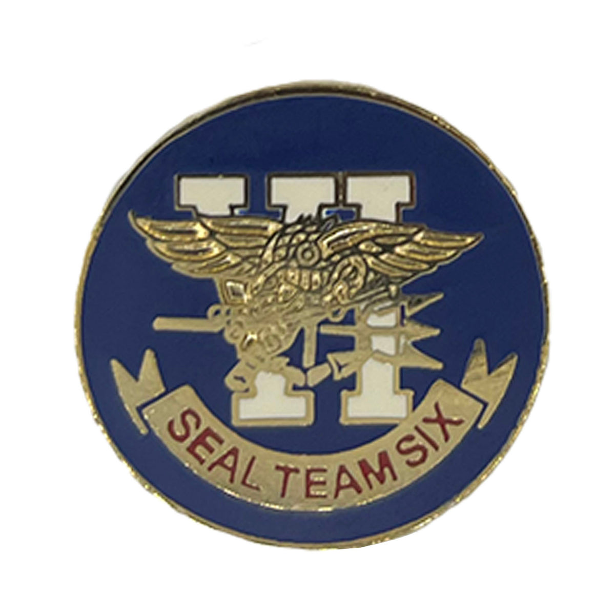 blue and gold seal team 6 pin