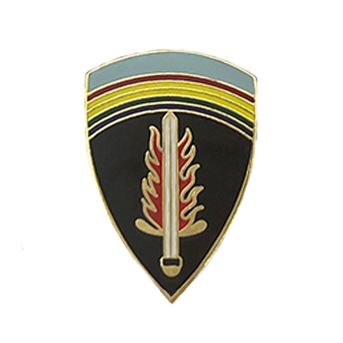 SHAEF multi-colored metal pin