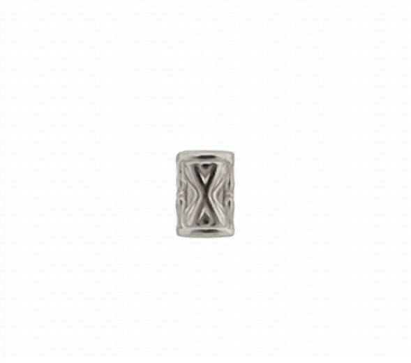 Silver Hourglass Ribbon Device - 5/16 inch