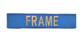 Sky Blue Name Tape with Hook Fastener - Fabric Material