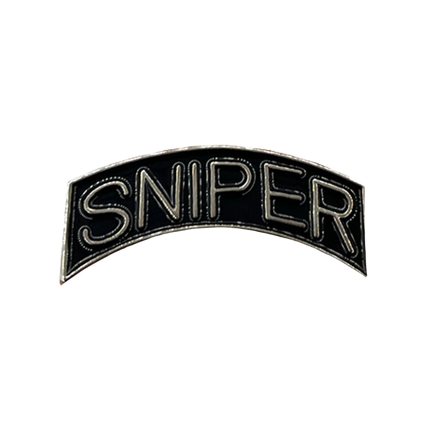 Black and Silver Sniper Metal Pin