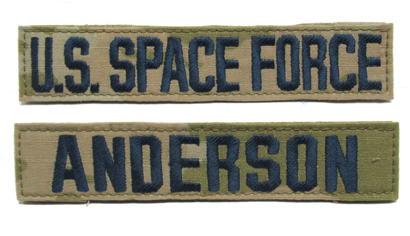 U.S. Space Force 3 Color OCP Name Tape  - 2 Piece Set