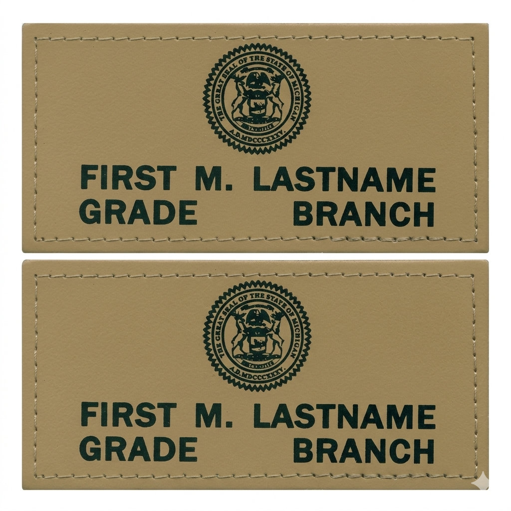 State Seal Flight Badge Pair Tan