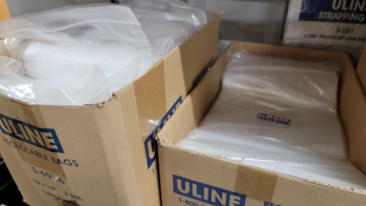 CLEARANCE - ULINE Reclosable Bags Carton