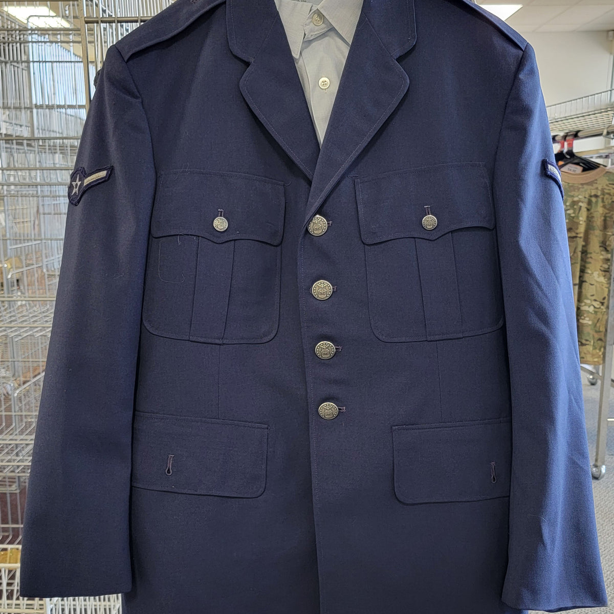 Vintage 1970s U.S. Air Force Dress Blue Tropical Poly/Wool Uniform Jac Vintage 1970s U.S. Air Force Dress Blue Tropical Poly/Wool Uniform Jac