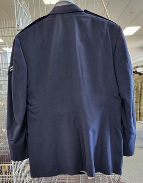 Vintage 1970s U.S. Air Force Dress Blue Tropical Poly/Wool Uniform Jacket and Pants