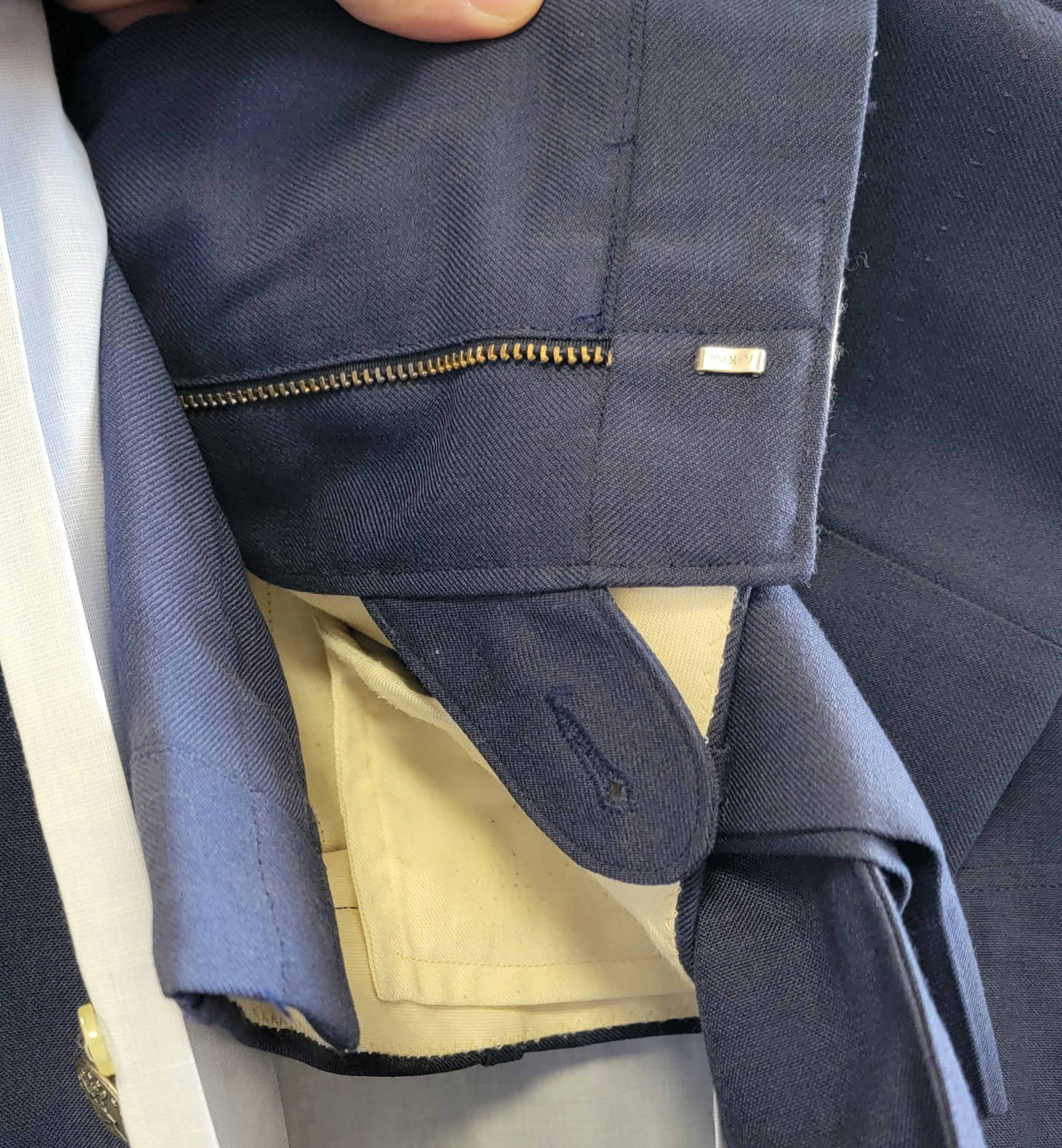 Vintage 1970s U.S. Air Force Dress Blue Tropical Poly/Wool Uniform Jacket and Pants