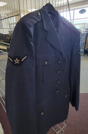 Vintage 1970s U.S. Air Force Dress Blue Wool Uniform Jacket and Pants