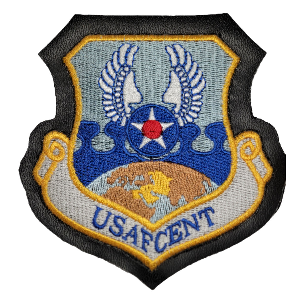 Air Force Central Patch - USAFCENT Full Color with Leather Border
