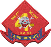 USMC 4th Recon Battalion - "Swift, Silent, Deadly" - Sew-On Patch