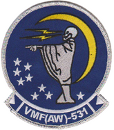 VMF(AW)-531 Grey Ghosts - Marine All-Weather Fighter Attack Squadron USMC Patch