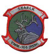 VMM-166 Rein Seaelk - Marine Medium Tiltrotor Squadron USMC Patch