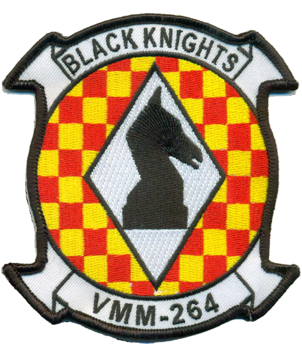 VMM-264 "BLACK KNIGHTS" - Marine Medium Tiltrotor Squadron USMC Patch