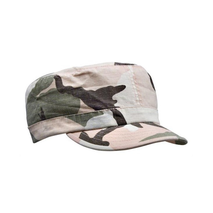Womens Subdued Pink Camo Rip Stop Adjustable Cap