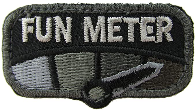 Cool 'Fun Meter 1.0' Embroidered Velcro Patch — Little Patch Co