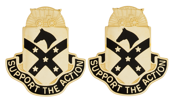 15th Sustainment Brigade Unit Crest DUI - 1 PAIR - SUPPORT THE ACTION