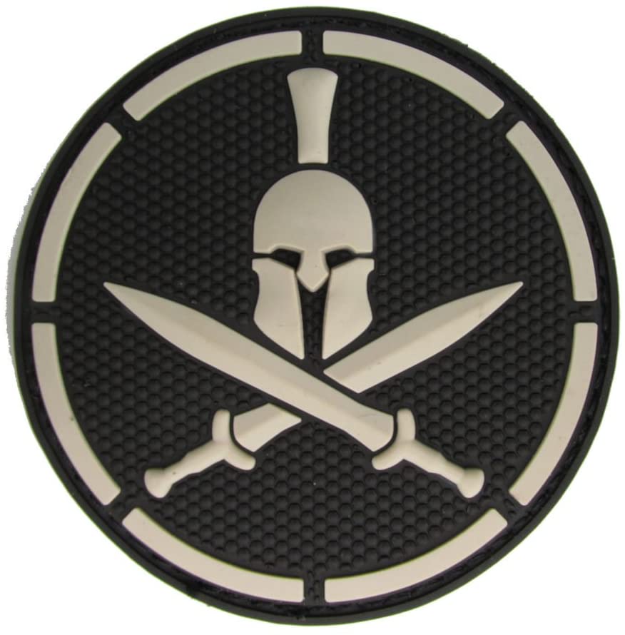 CLEARANCE - Spartan Helmet Morale Patch - PVC with Hook Fastener
