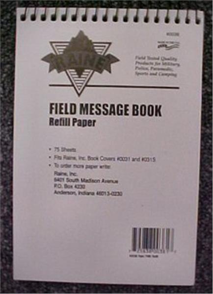 Raine NATO Field Message Book Paper - 4.5 x 6.75 inches