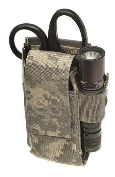 Outdoor Sport Hunting Pouch Nylon Black 360 Degree Rotatable Flashlight Bags