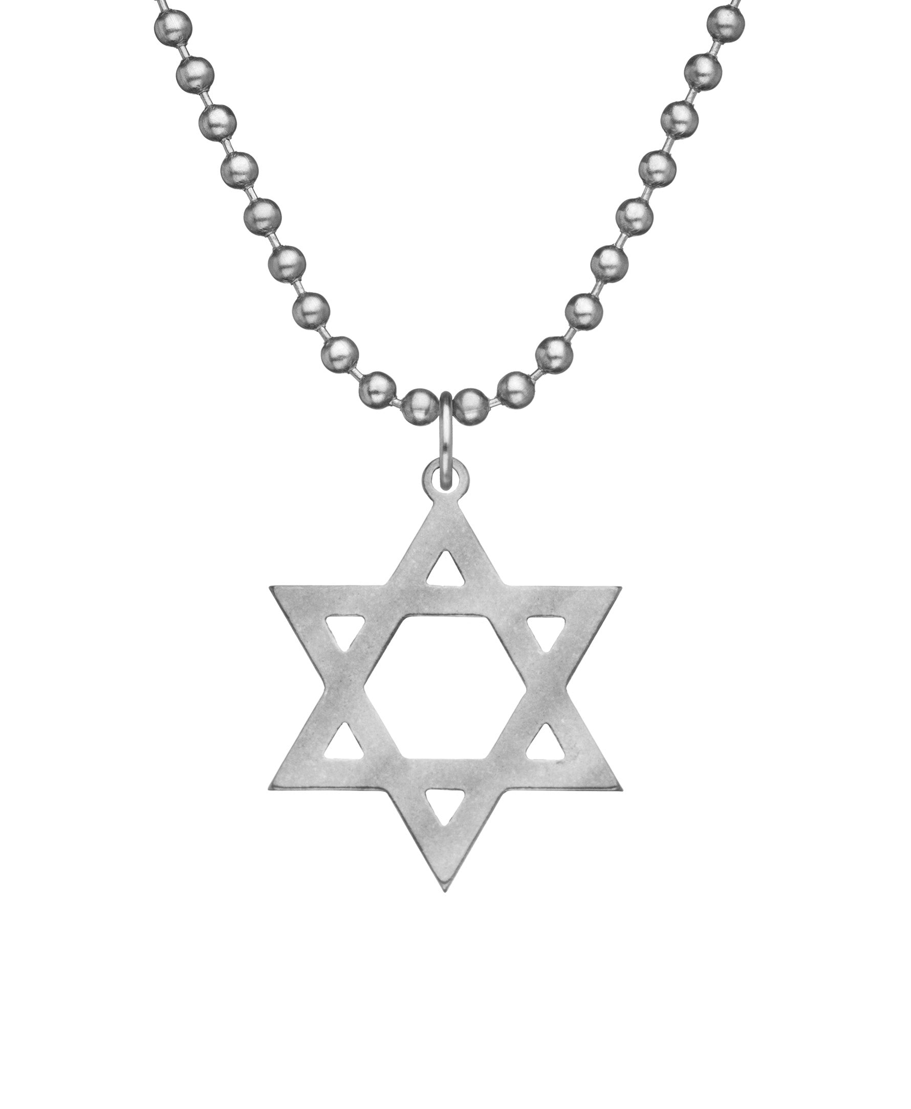 Genuine U.S. Military Issue Star of David Necklace with Dog Tag Chain