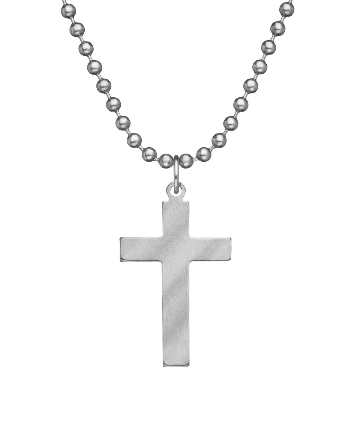 Genuine U.S. Military Issue Cross Necklace with Dog Tag Chain