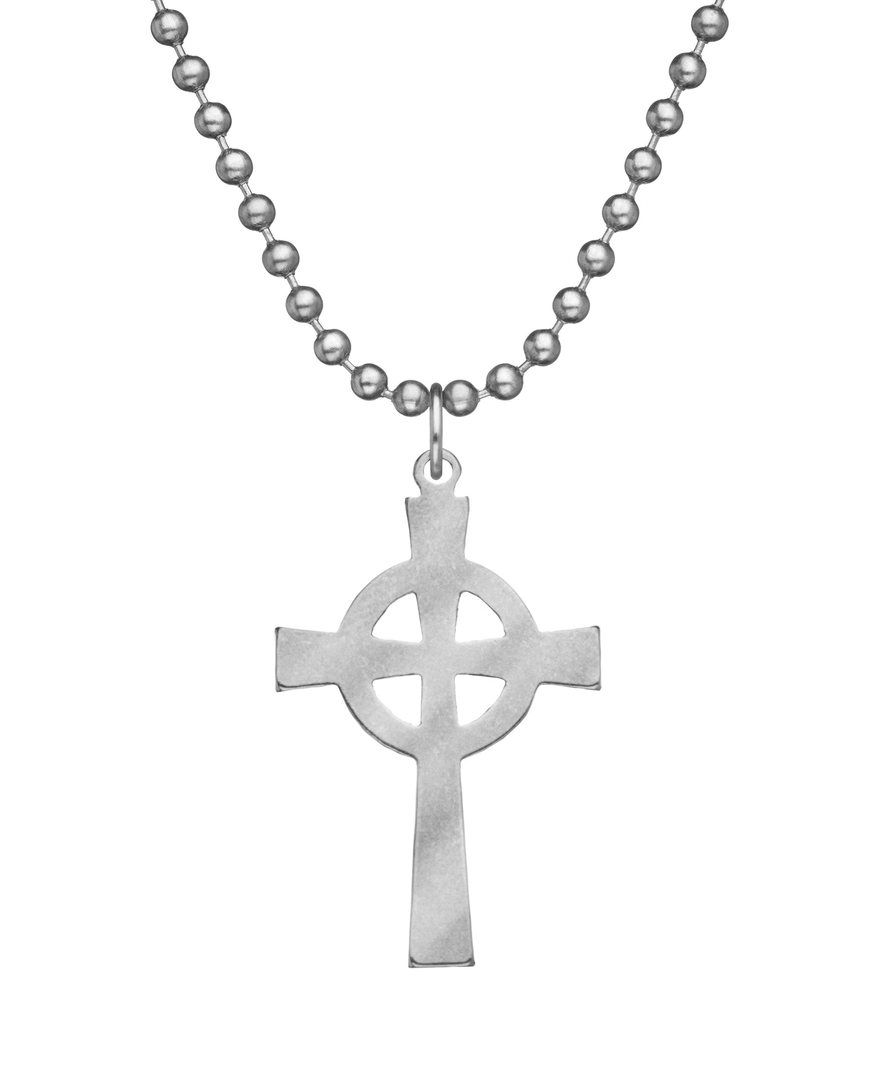 Genuine U.S. Military Issue Celtic Cross Necklace with Dog Tag Chain