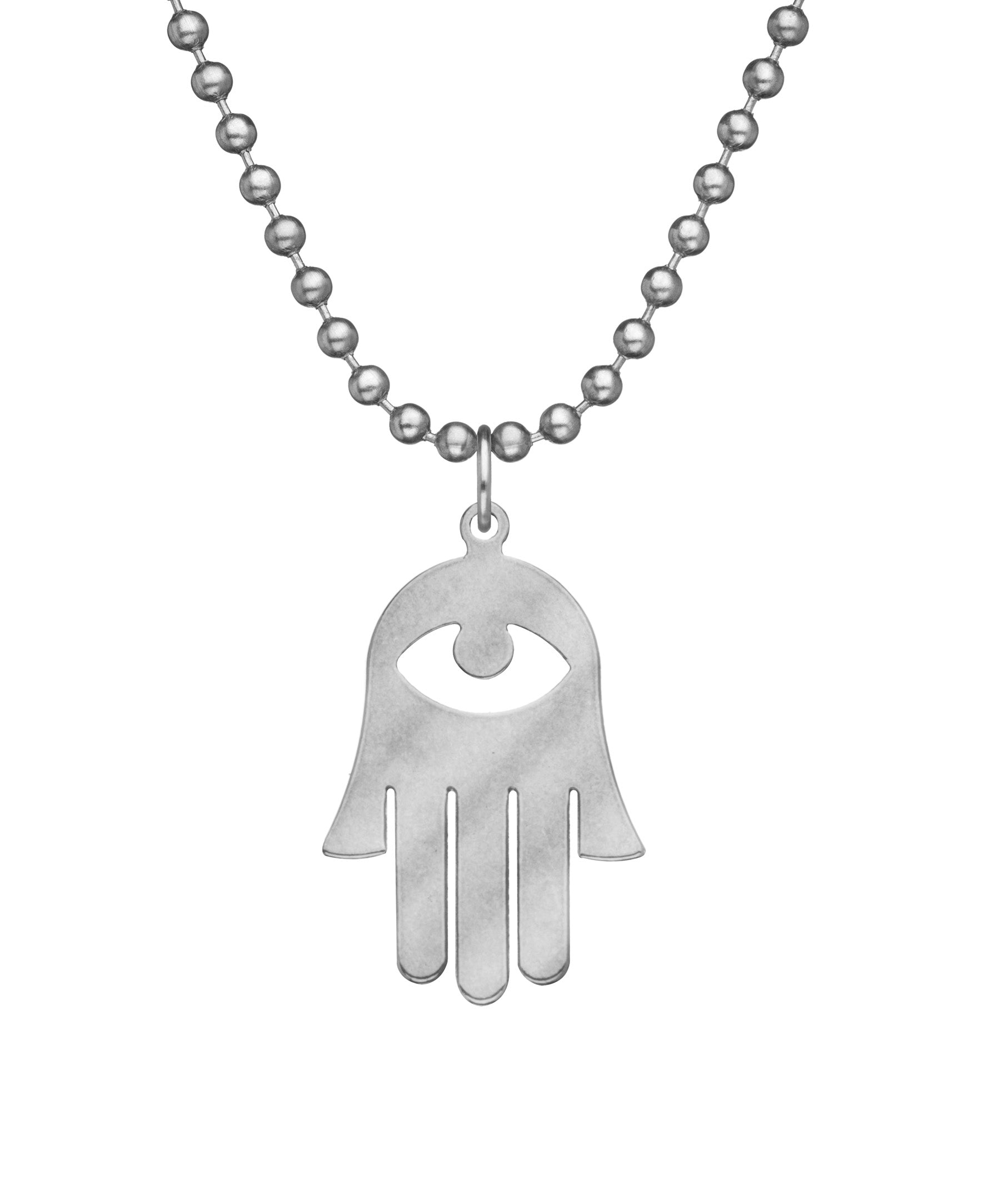 Genuine U.S. Military Issue HAMSA Necklace with Dog Tag Chain