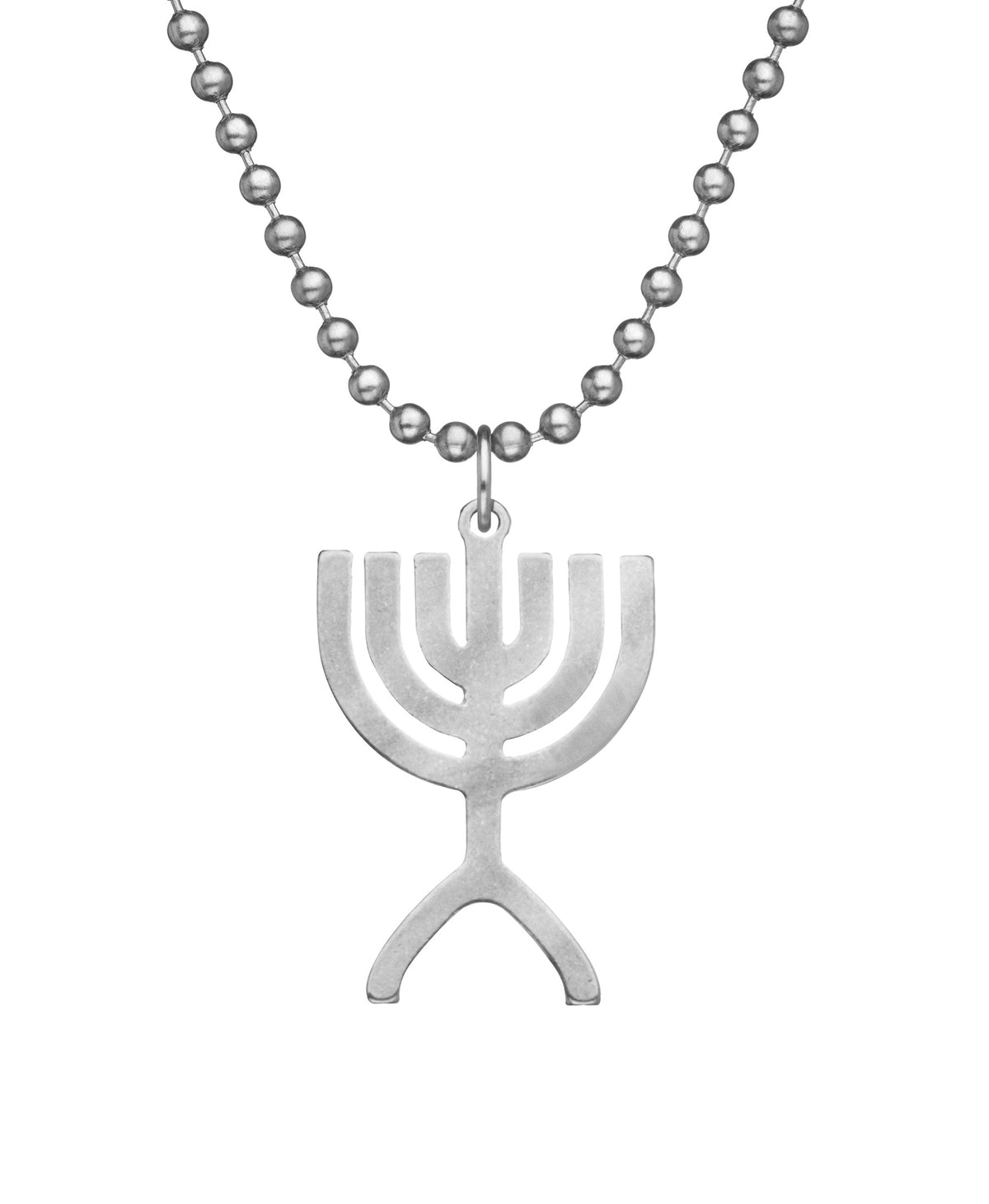 Genuine U.S. Military Issue Menorah Necklace with Dog Tag Chain