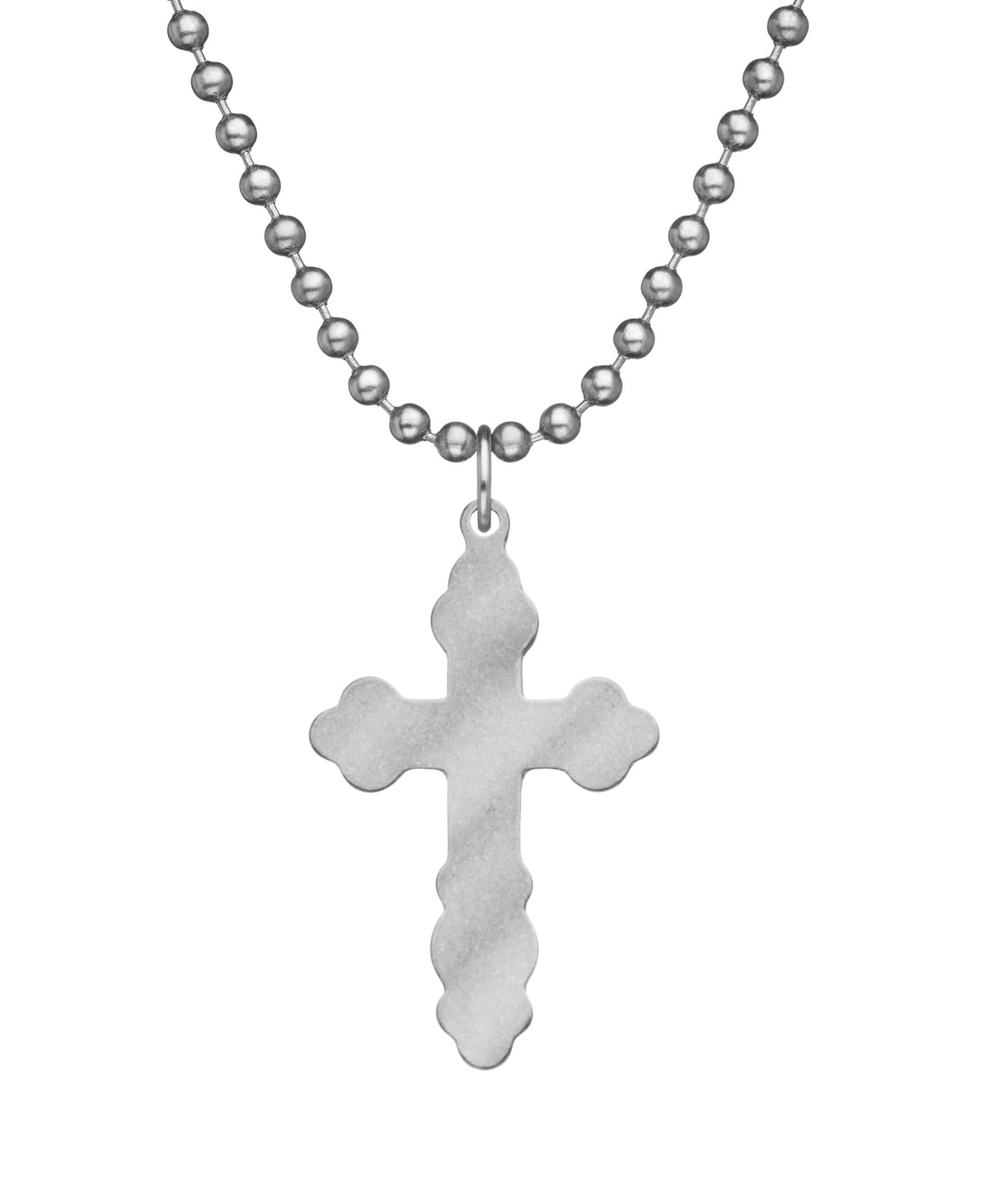 Genuine U.S. Military Issue Byzantine Cross Necklace with Dog Tag Chain