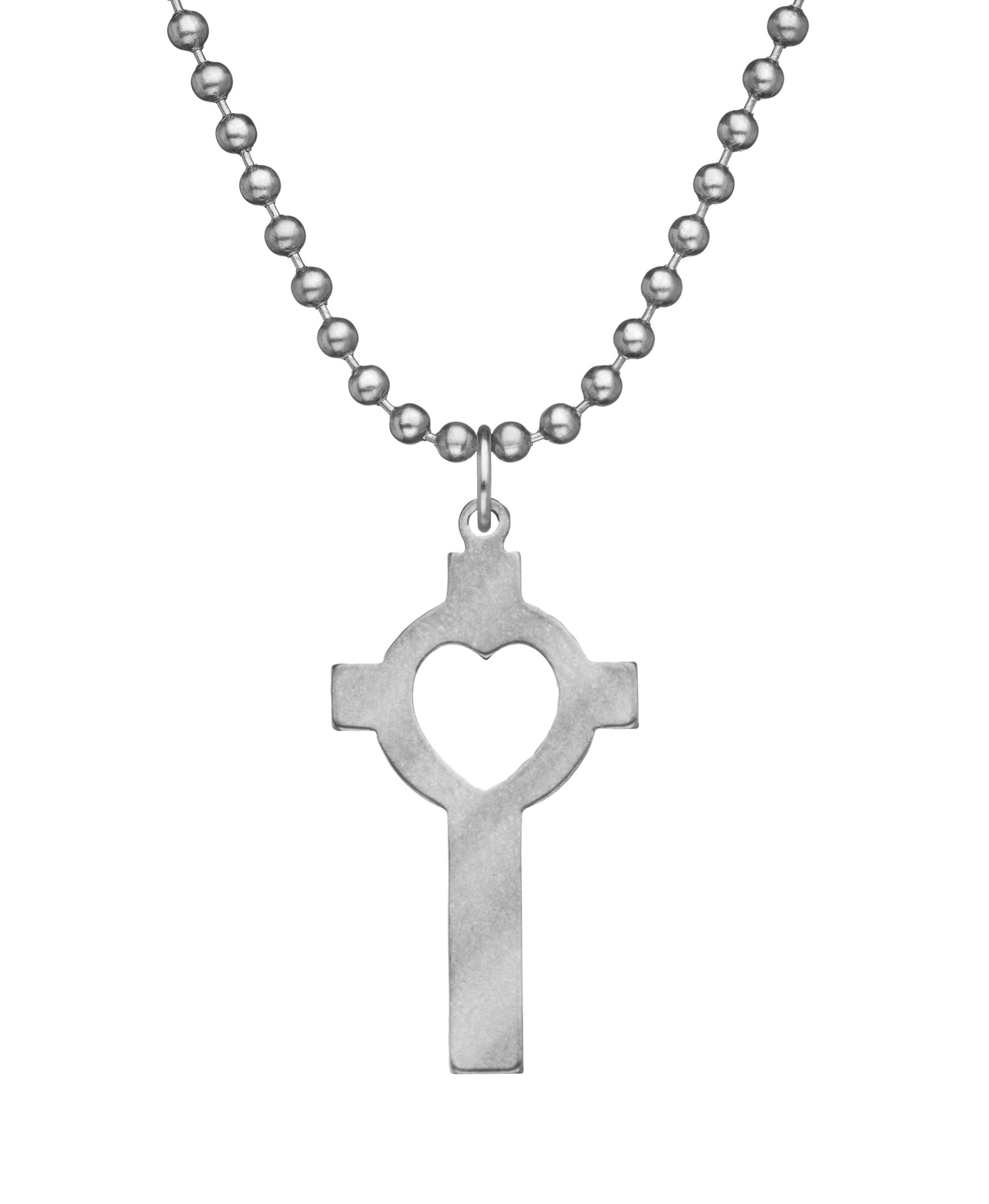 Genuine U.S. Military Issue Lutheran Cross Necklace with Dog Tag Chain
