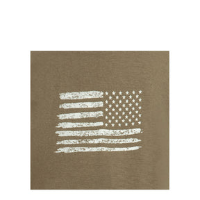 Rothco US Flag Long Sleeve T-Shirt Coyote Brown