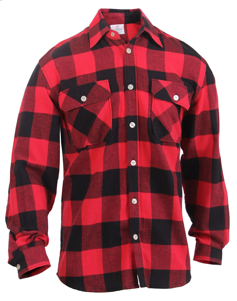 Red Lightweight Flannel Shirt