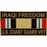 Iraqi Freedom Coast Guard Veteran Pin  - Size 1-1/8 inch - CLEARANCE!