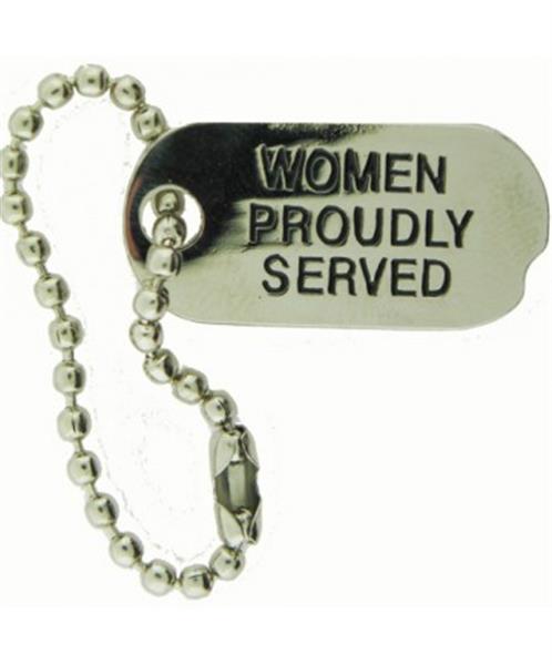 Women Proudly Served Dog Tag Pin