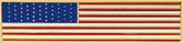 U.S. Flag Pin - Long/Strechted View