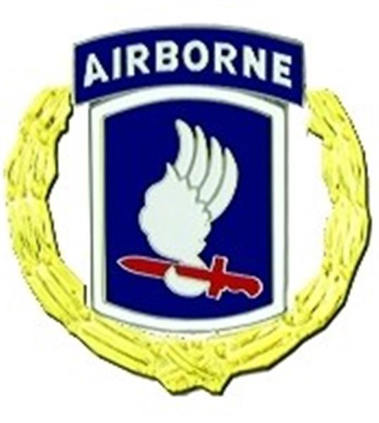 173rd Airborne Division Pin with Wreath