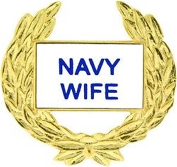 US Navy WIFE Small Pin Size 1 1-8"