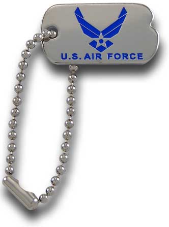 USAF Dog Tag Hat Pin