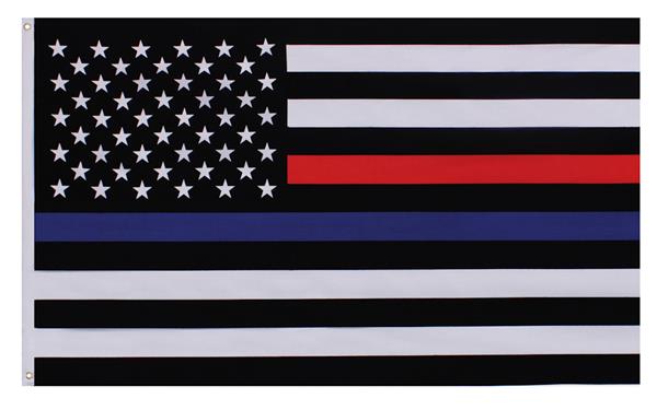 Rothco Thin Blue Line & Thin Red Line 3 'x 5' Flag