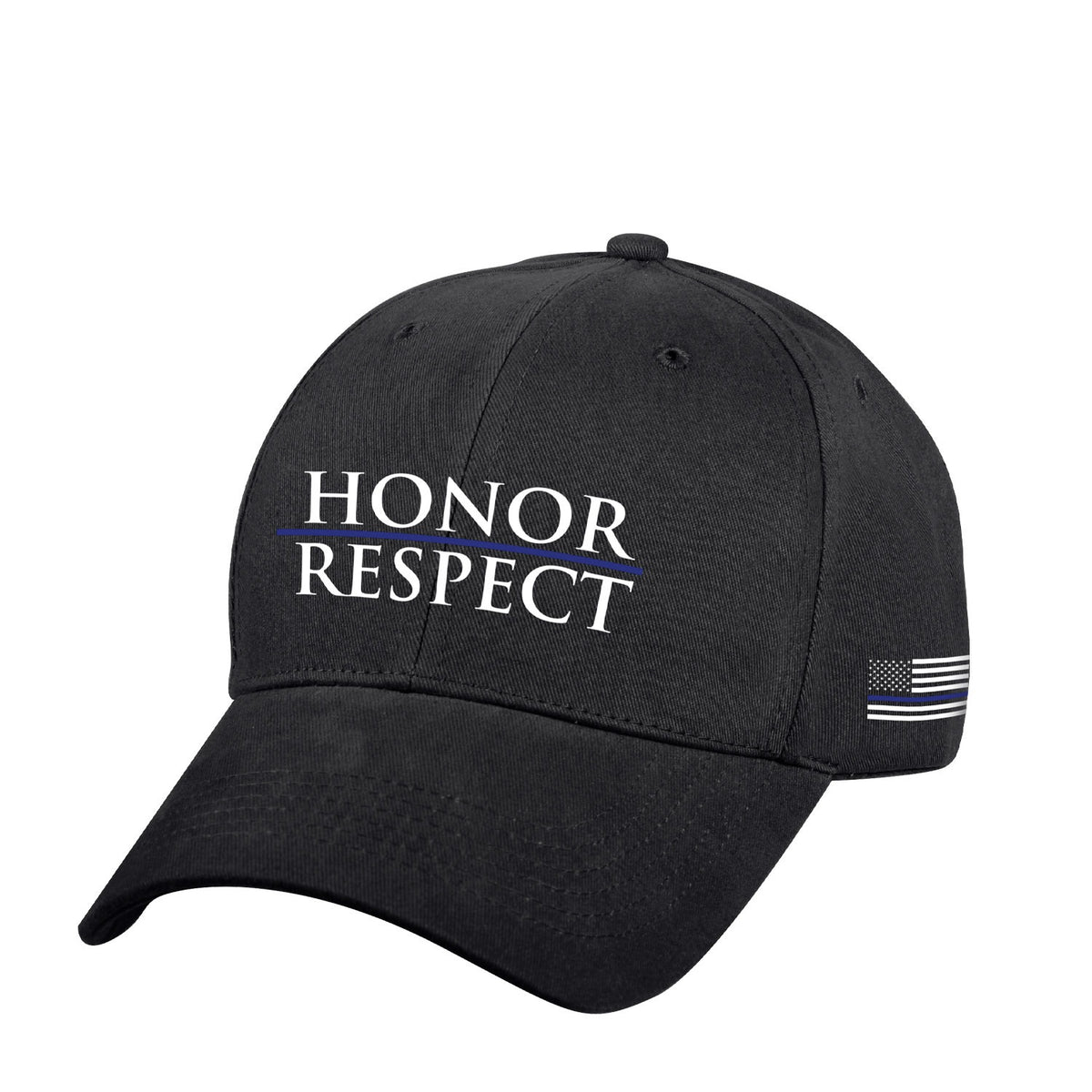Rothco Honor and Respect Thin Blue Line Low Profile Cap - Black