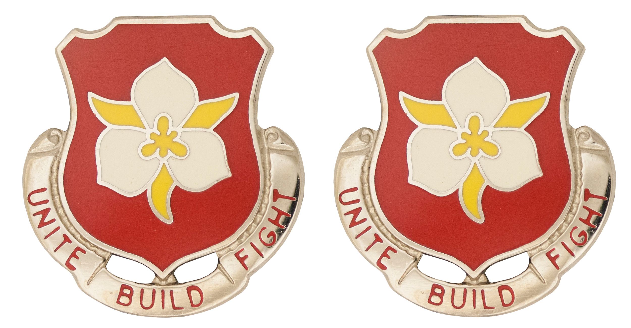 Building 1457 1457th Engineer Battalion Unit Crest - Pair - UNITE BUILD FIGHT