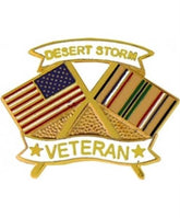 Desert Storm Veteran Flag Small Hat Pin