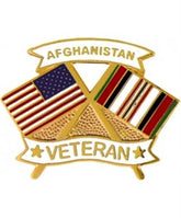 US Flag-Afghanistan Flag Veteran Small Hat Pin
