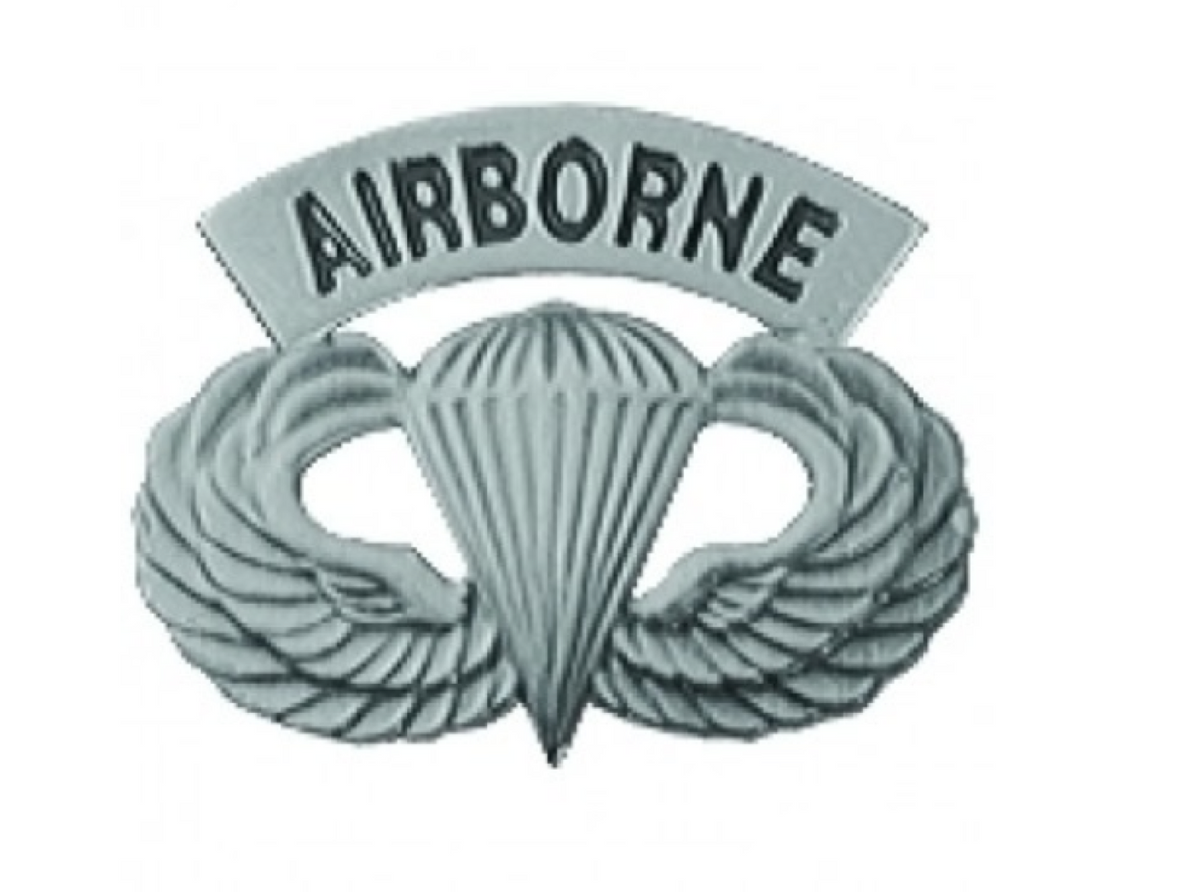 Silver A-B Paratrooper Small Pin - CLEARANCE!