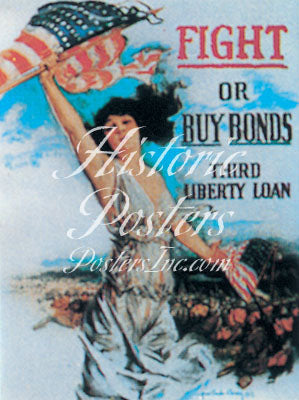 Fight or Buy Bonds Poster - Third Liberty Loan