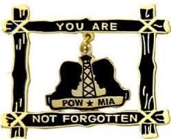 POW/MIA "You Are Not Forgotten" Large Pin